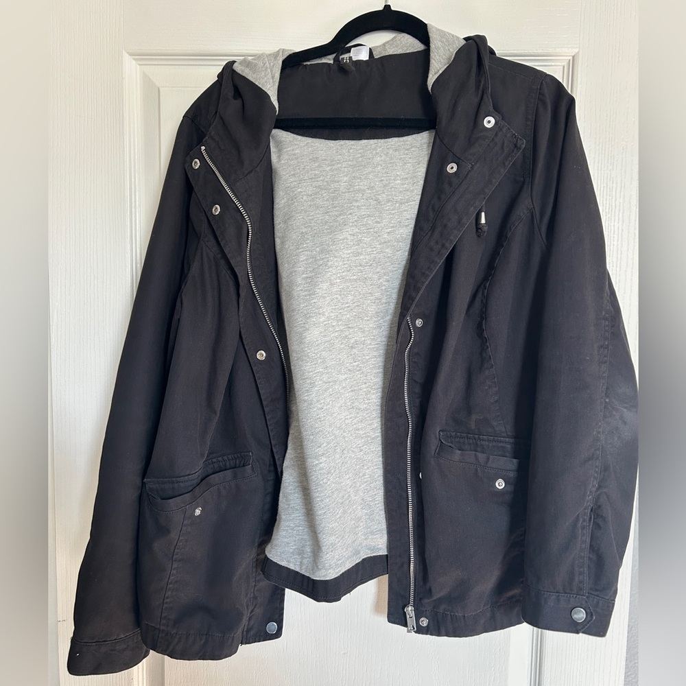 Divided Black Hooded Jacket